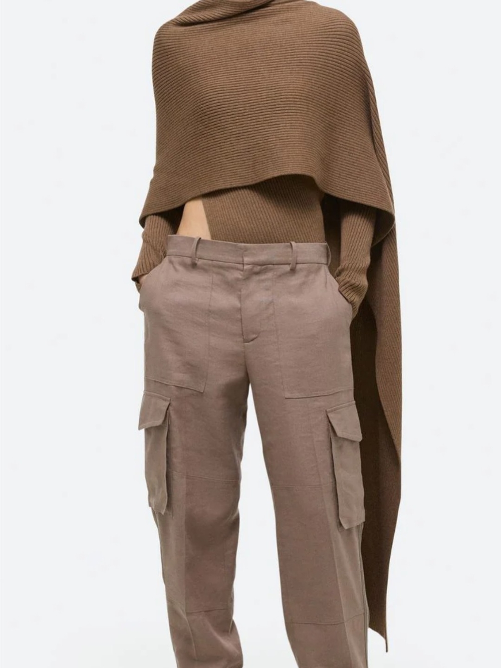 Helmut Lang Arch Carpenter High-Rise Cargo Pants in Archwood New SZ 4 US Women - Picture 2 of 8